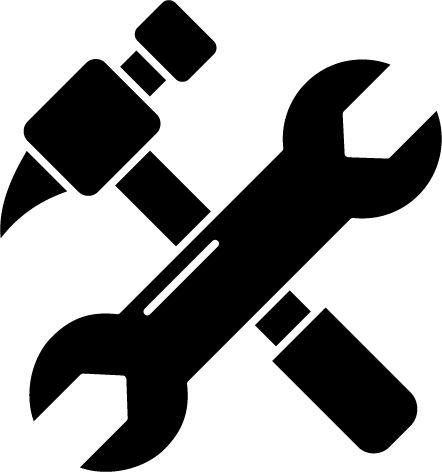 Hammer and wrench icon